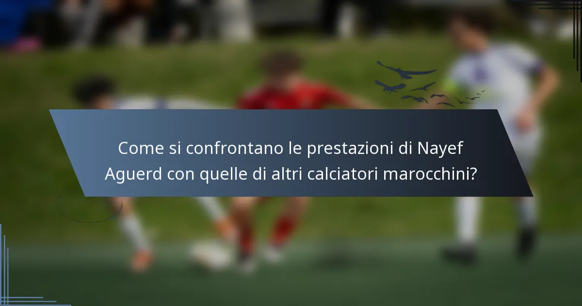 Come si confrontano le prestazioni di Nayef Aguerd con quelle di altri calciatori marocchini?
